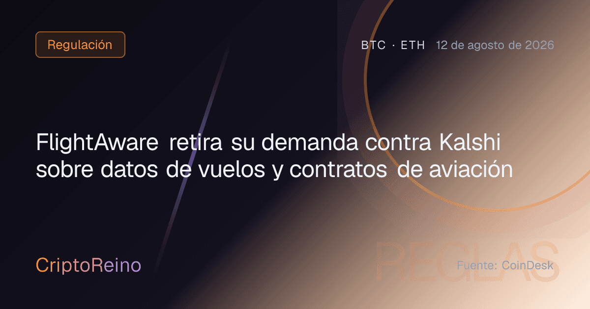 FlightAware retira su demanda contra Kalshi sobre datos de vuelos y contratos de aviación