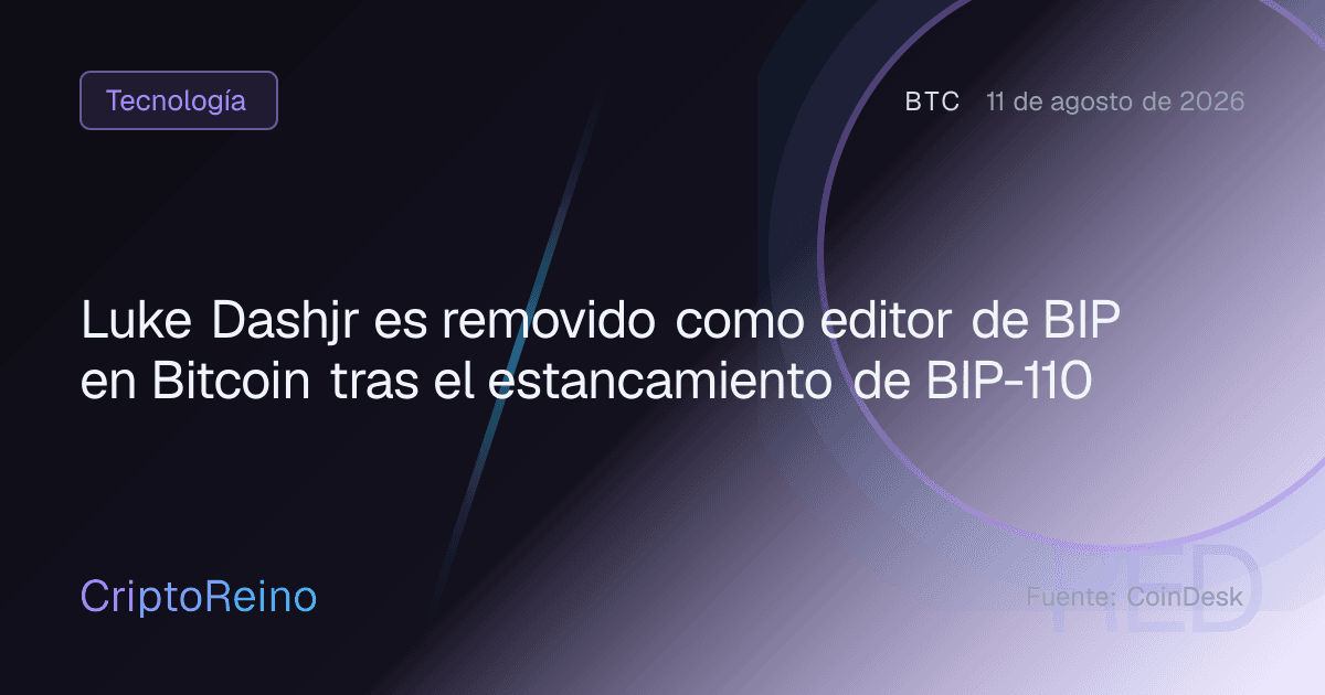 Luke Dashjr es removido como editor de BIP en Bitcoin tras el estancamiento de BIP-110