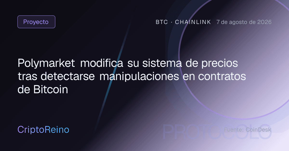 Polymarket modifica su sistema de precios tras detectarse manipulaciones en contratos de Bitcoin