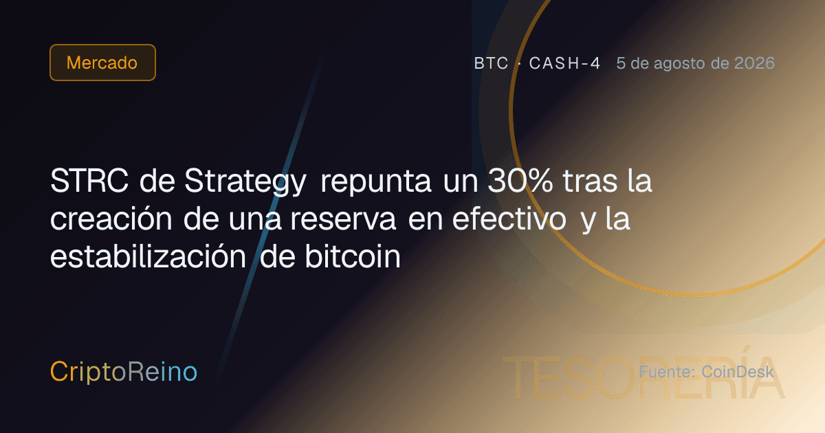 STRC de Strategy repunta un 30% tras la creación de una reserva en efectivo y la estabilización de bitcoin