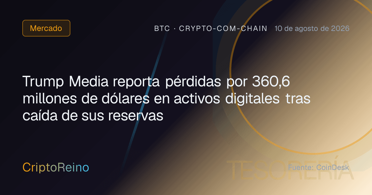 Trump Media reporta pérdidas por 360,6 millones de dólares en activos digitales tras caída de sus reservas