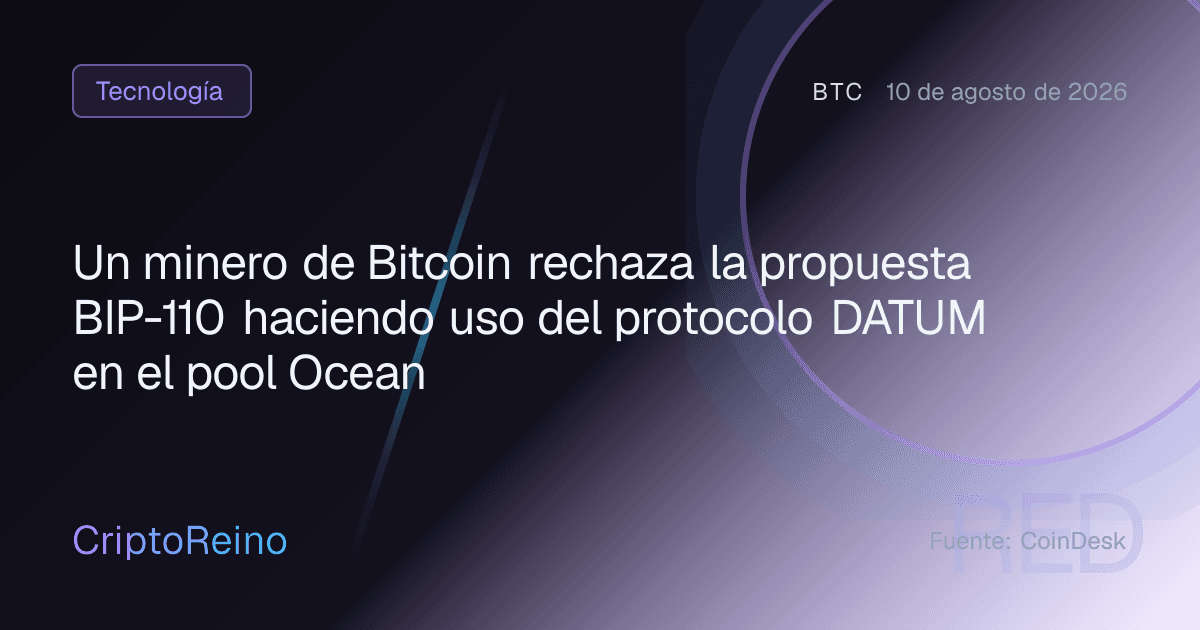 Un minero de Bitcoin rechaza la propuesta BIP-110 haciendo uso del protocolo DATUM en el pool Ocean